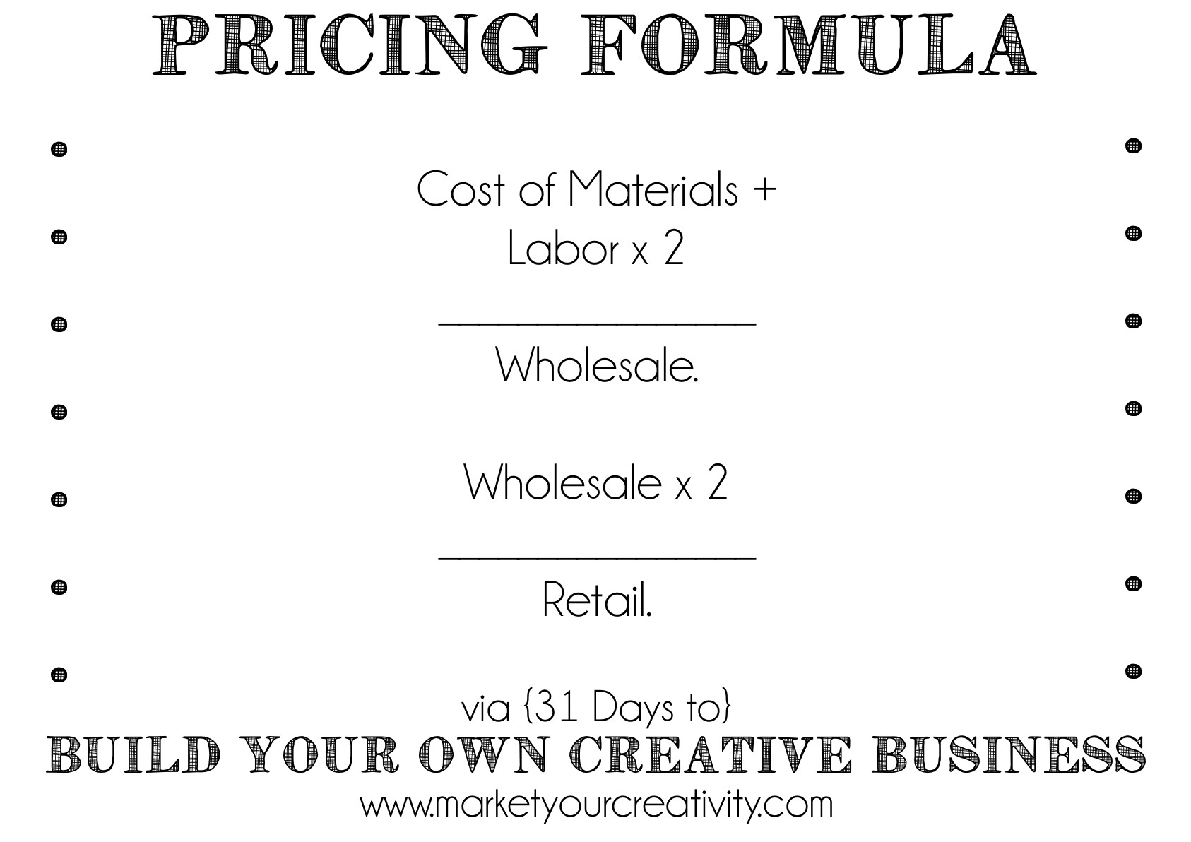 How to Build Your Own Creative Business Pricing Your Handmade Product